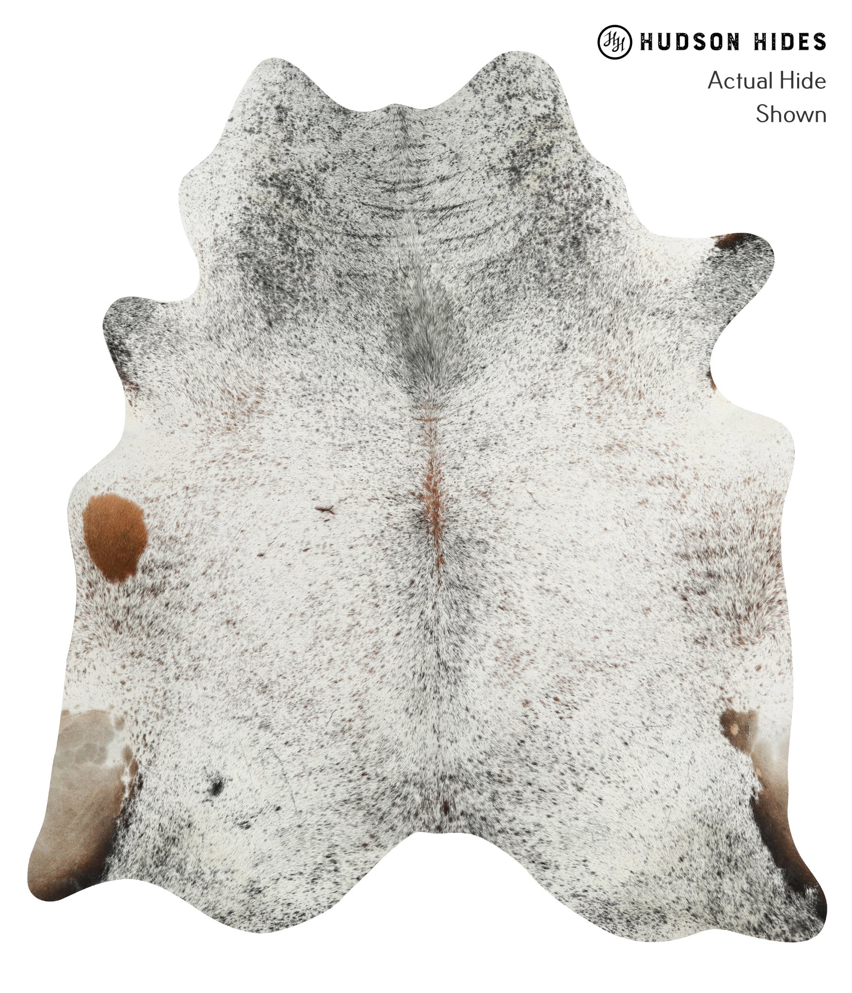 Salt and Pepper Brown Cowhide Rug #31517