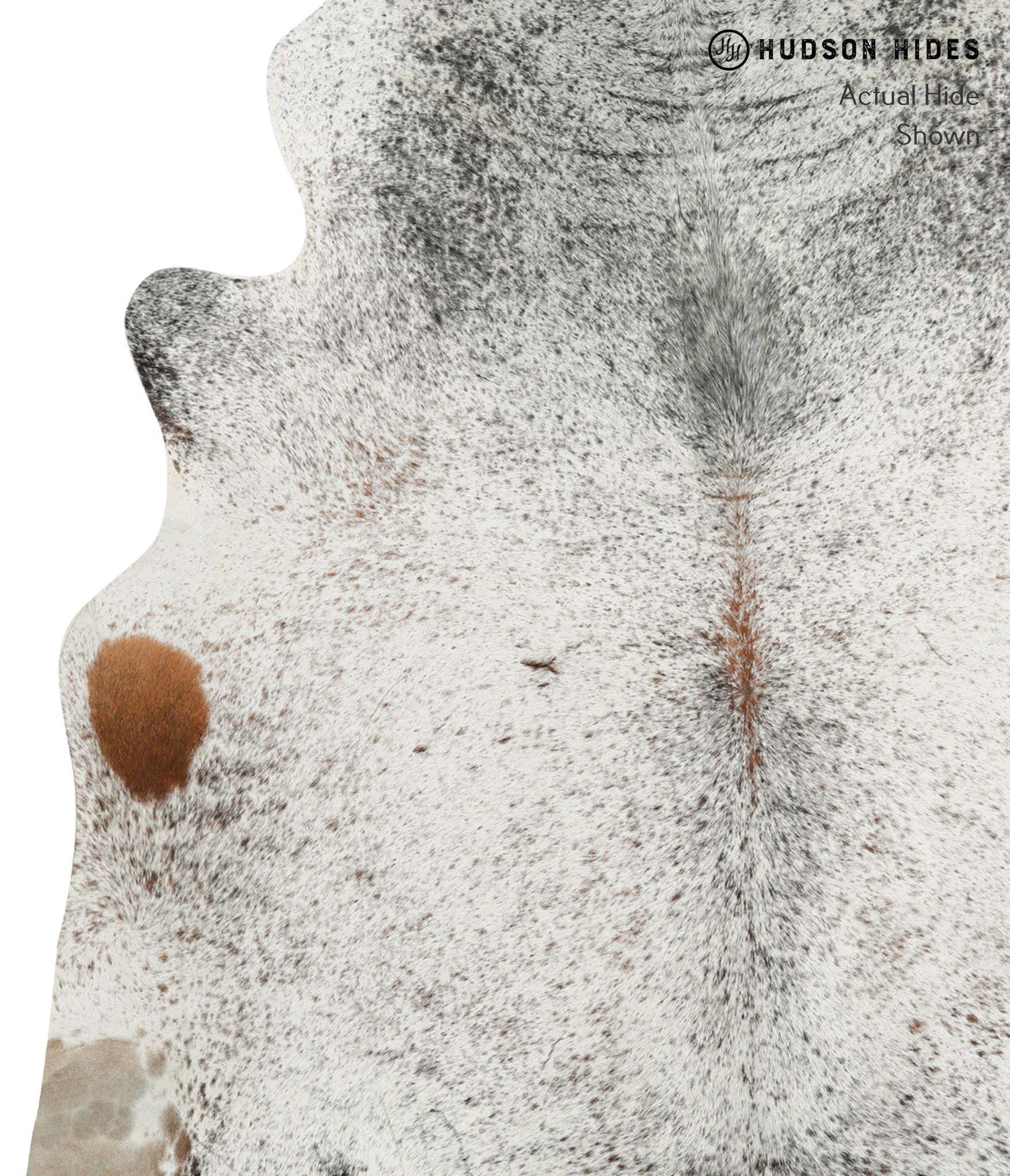 Salt and Pepper Brown Cowhide Rug #31517