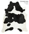 Black and White X-Large Brazilian Cowhide Rug 7'8