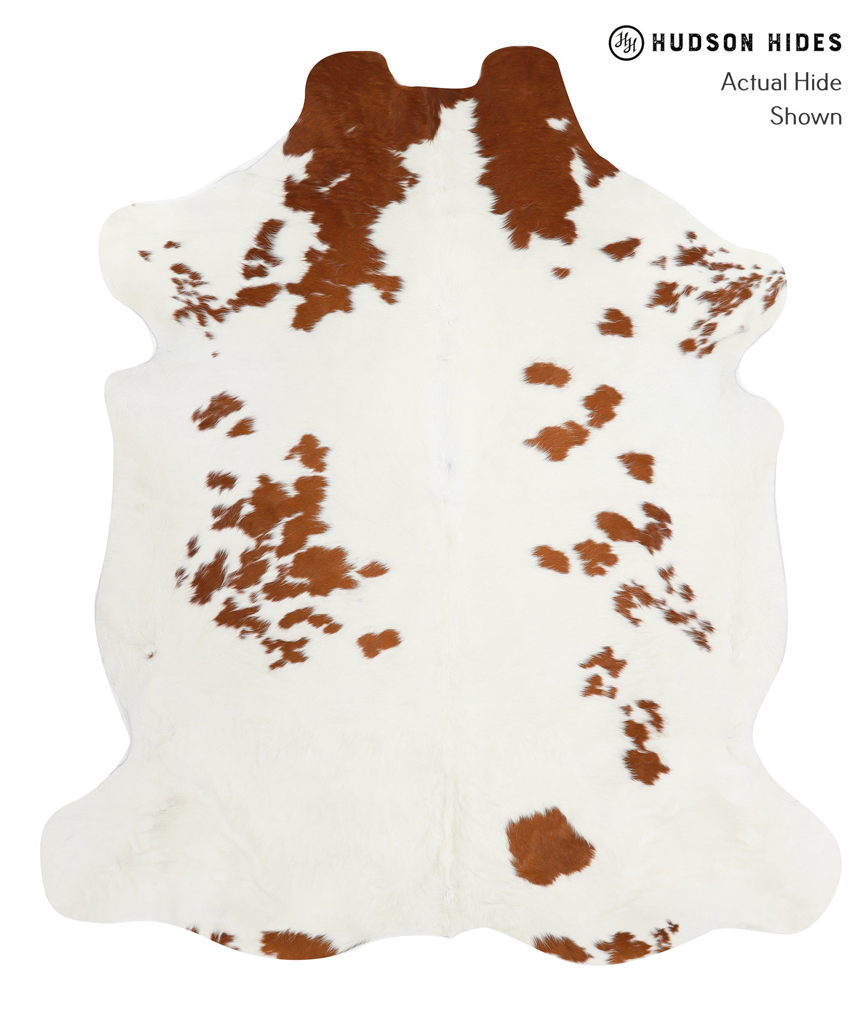 Brown and White Cowhide Rug #31748