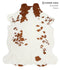 Brown and White X-Large European Cowhide Rug 7'5