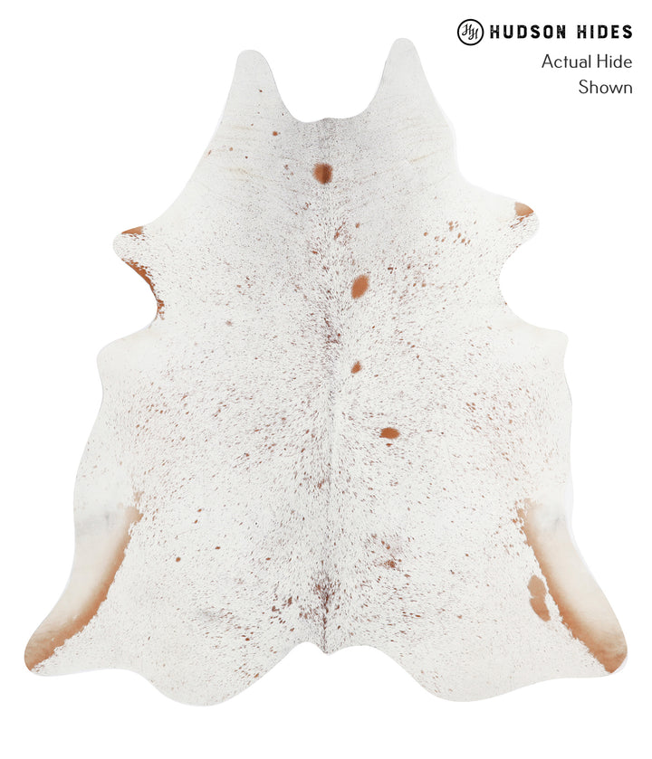 Salt and Pepper Brown X-Large Brazilian Cowhide Rug 7'5"H x 6'8"W #32222 by Hudson Hides