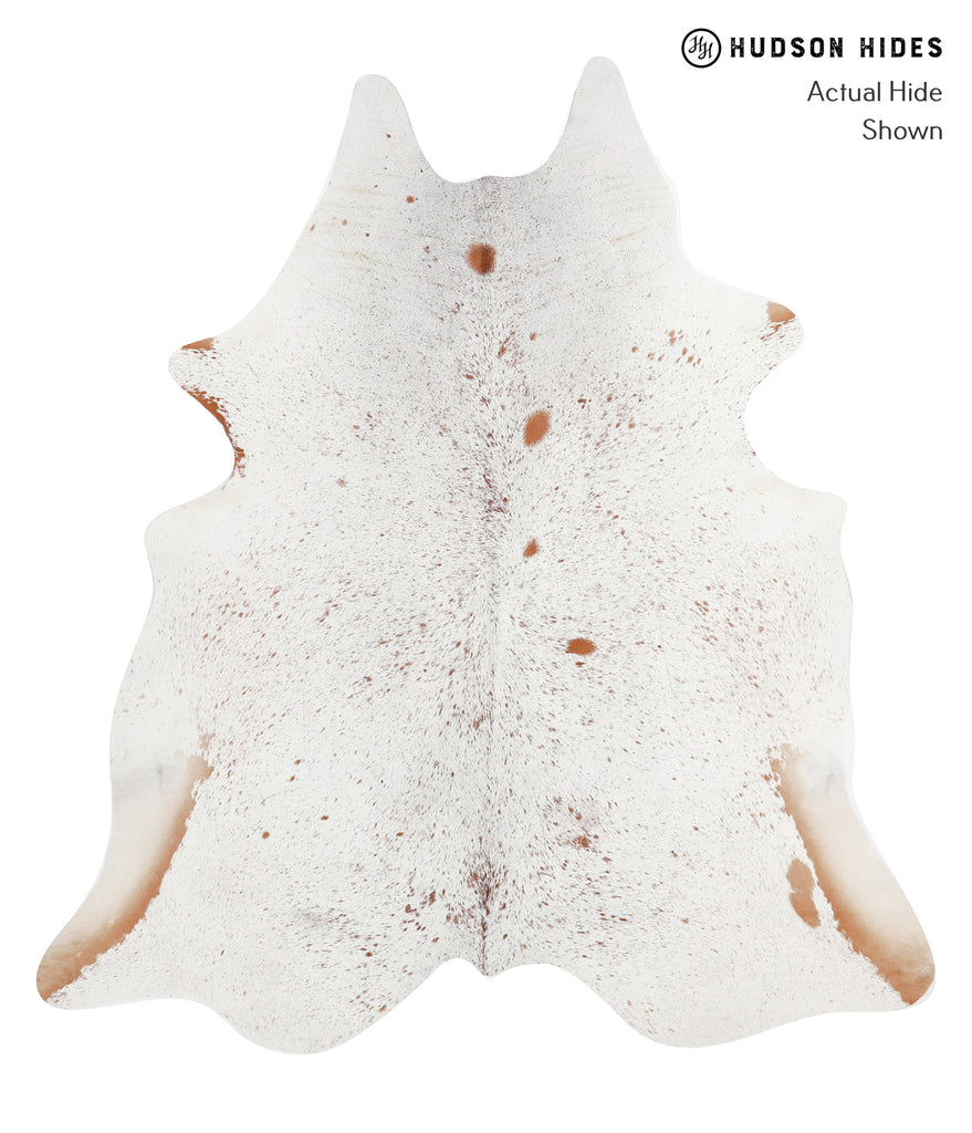 Salt and Pepper Brown X-Large Brazilian Cowhide Rug 7'5"H x 6'8"W #32222 by Hudson Hides