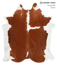 Brown and White X-Large Brazilian Cowhide Rug 7'9"H x 5'11"W #32286 by Hudson Hides