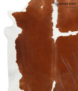 Brown and White X-Large Brazilian Cowhide Rug 7'9"H x 5'11"W #32286 by Hudson Hides