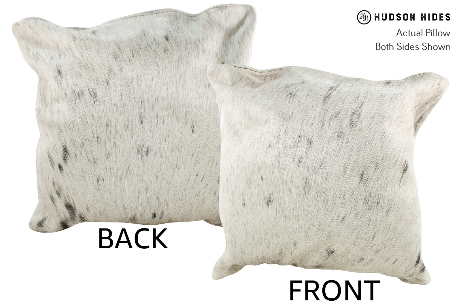 Salt and Pepper Black Cowhide Pillow #33825