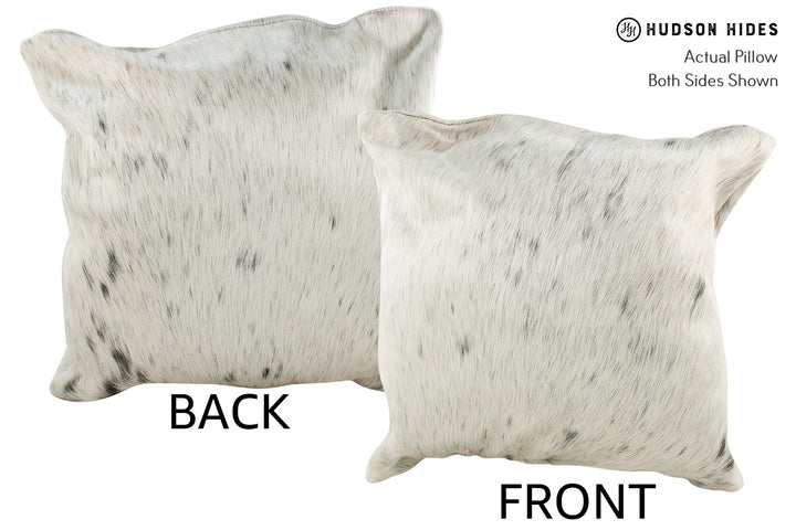 Salt and Pepper Black 20"x20" Brazilian Cowhide Pillow #33825 by Hudson Hides