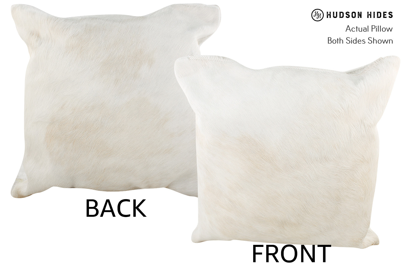 Solid White Cowhide Pillow #33937