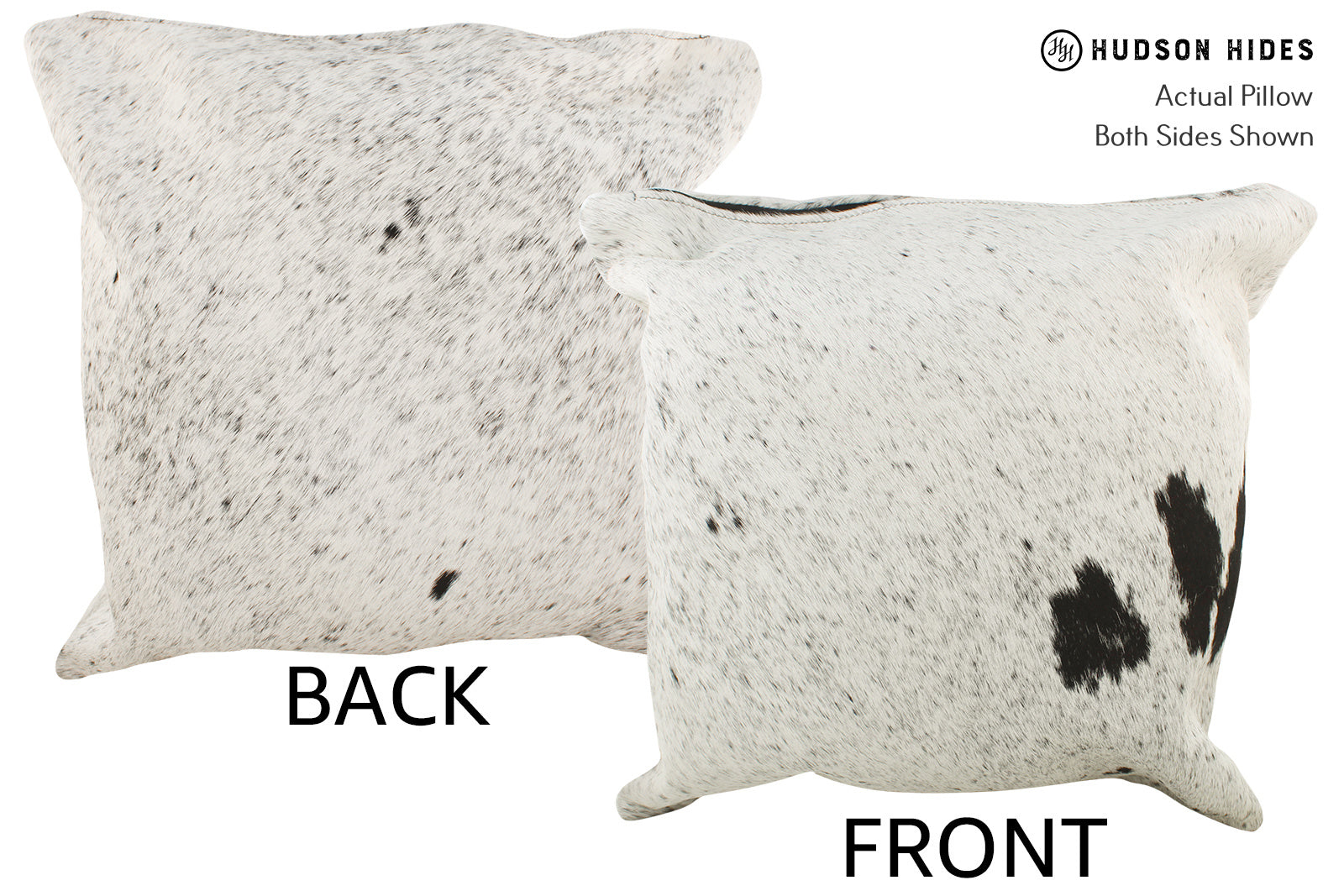 Salt and Pepper Black Cowhide Pillow #34092