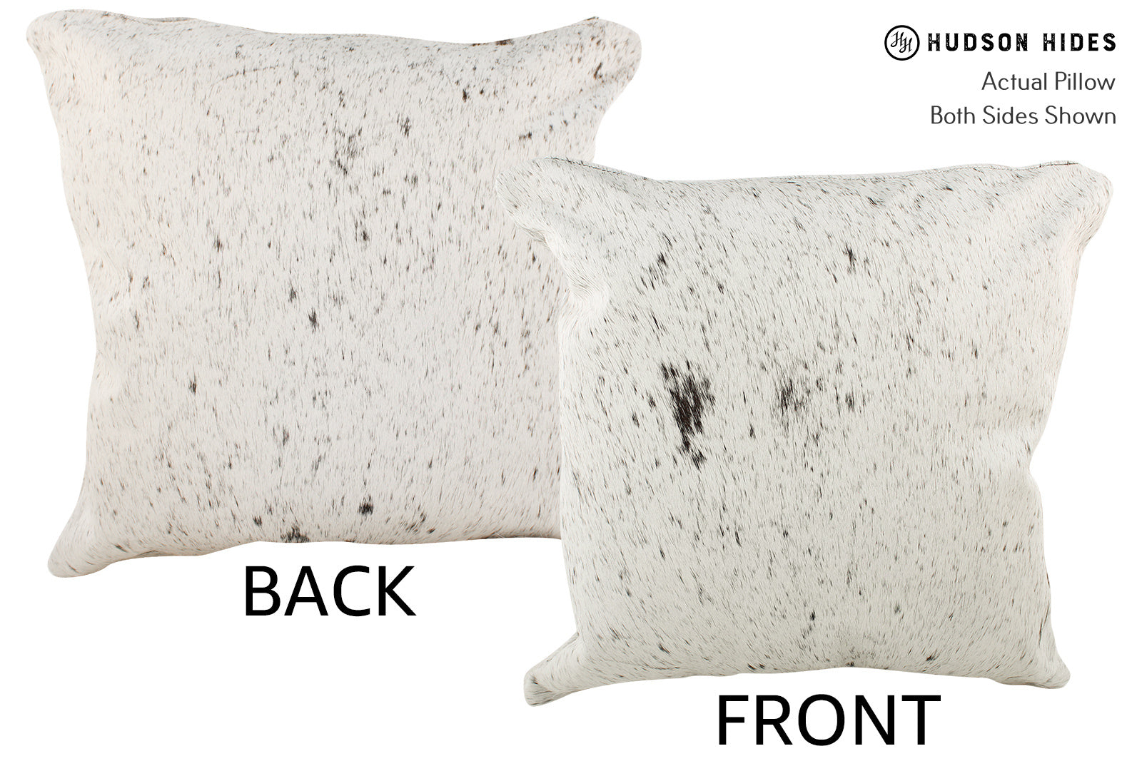 Salt and Pepper Black Cowhide Pillow #34132