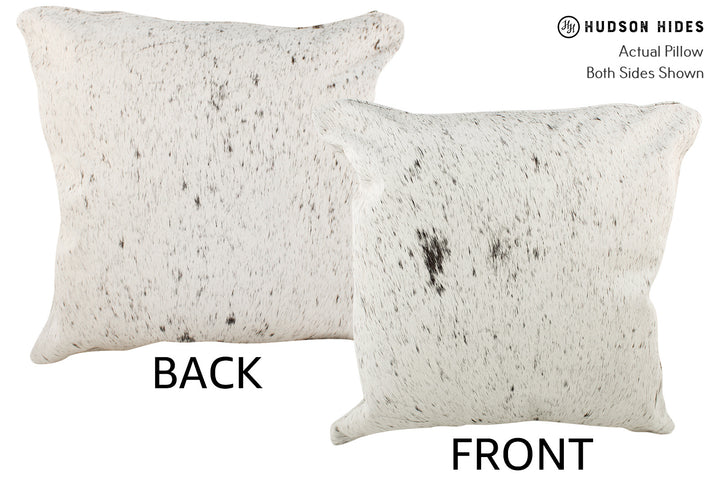 Salt and Pepper Black 20"x20" Brazilian Cowhide Pillow #34132 by Hudson Hides