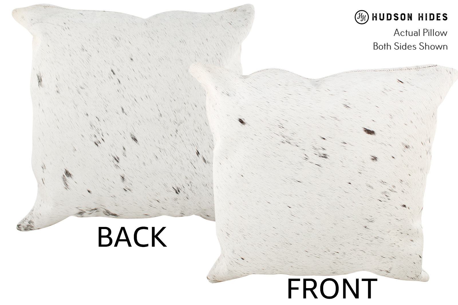 Salt and Pepper Black Cowhide Pillow #34463