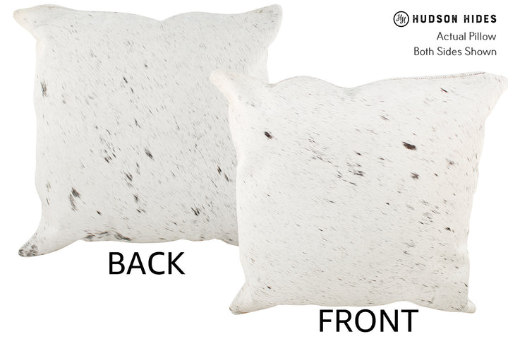 Salt and Pepper Black 20"x20" Brazilian Cowhide Pillow #34463 by Hudson Hides