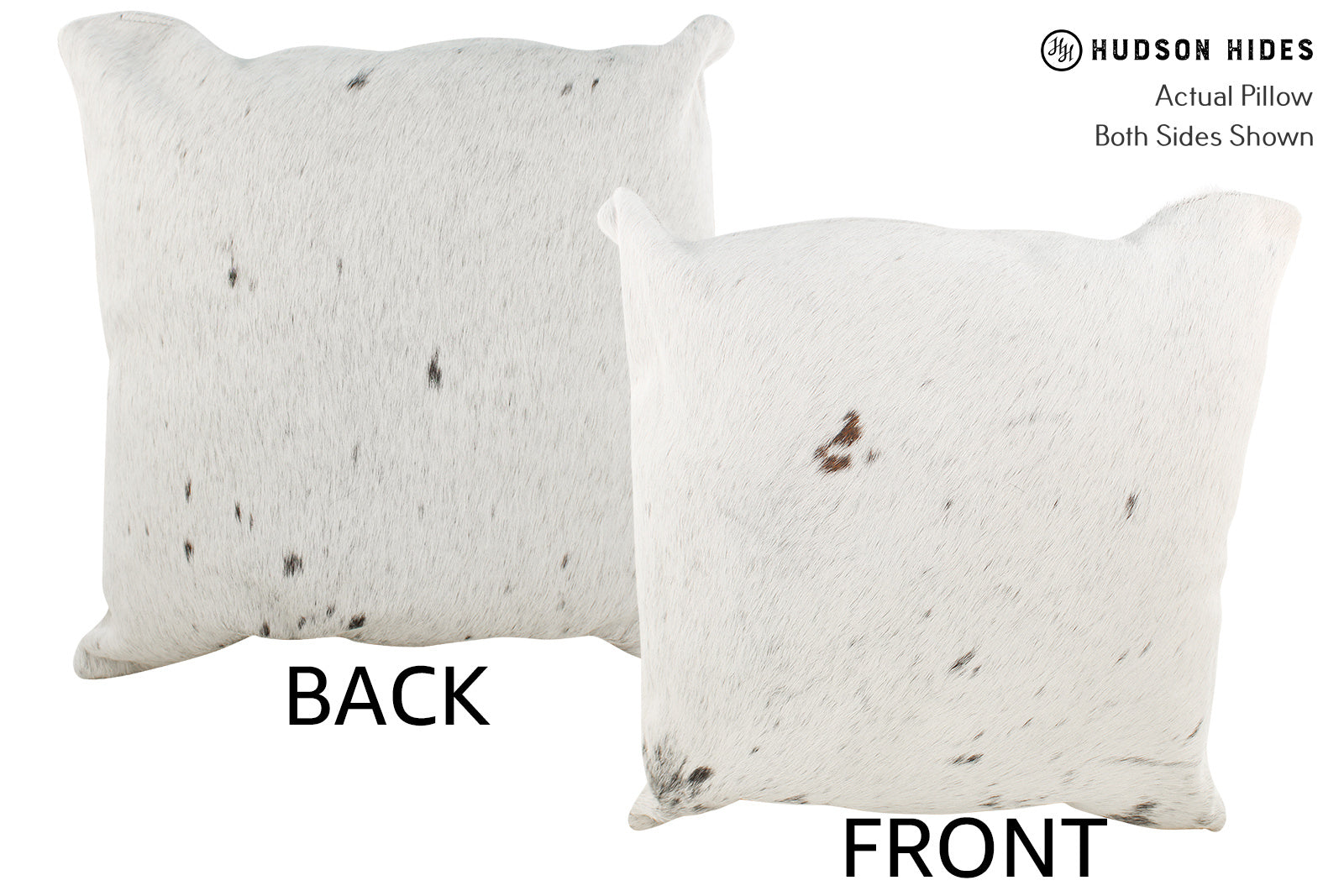 Salt and Pepper Black Cowhide Pillow #34490
