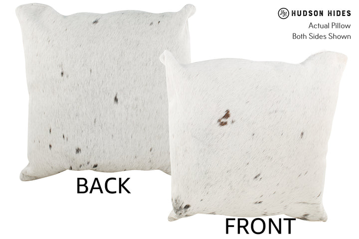 Salt and Pepper Black 20"x20" Brazilian Cowhide Pillow #34490 by Hudson Hides
