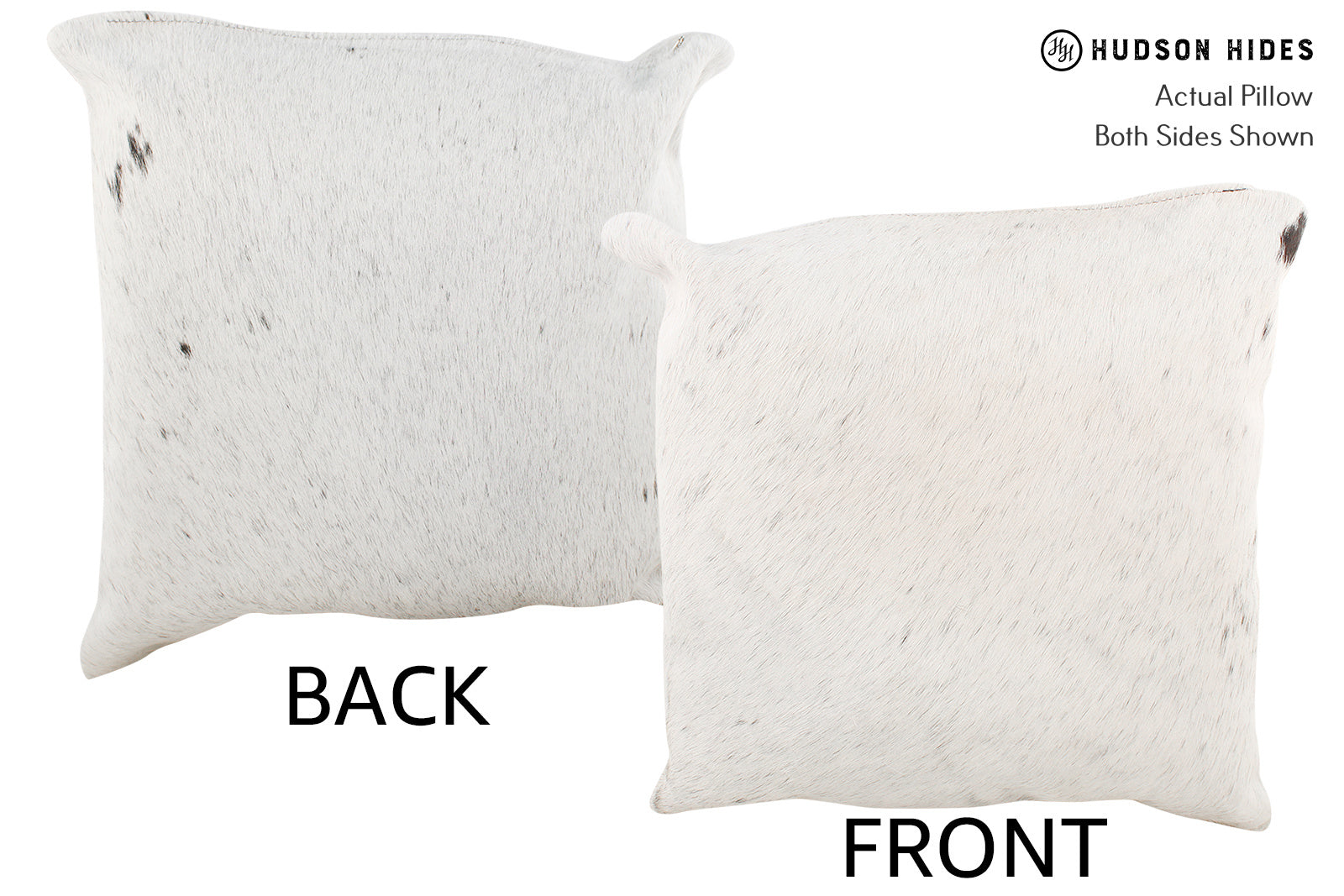 Salt and Pepper Black Cowhide Pillow #34648