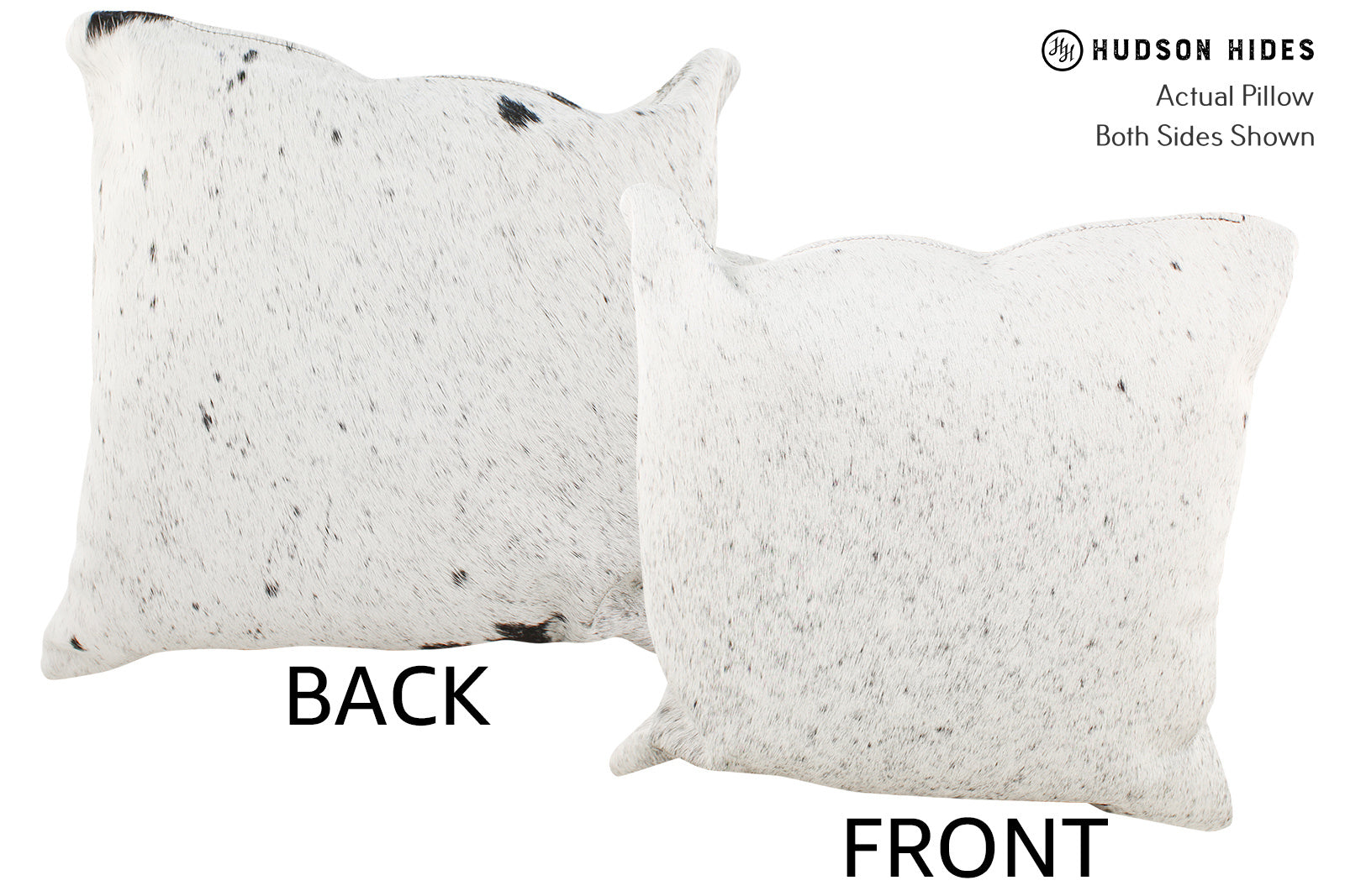 Salt and Pepper Black Cowhide Pillow #34732