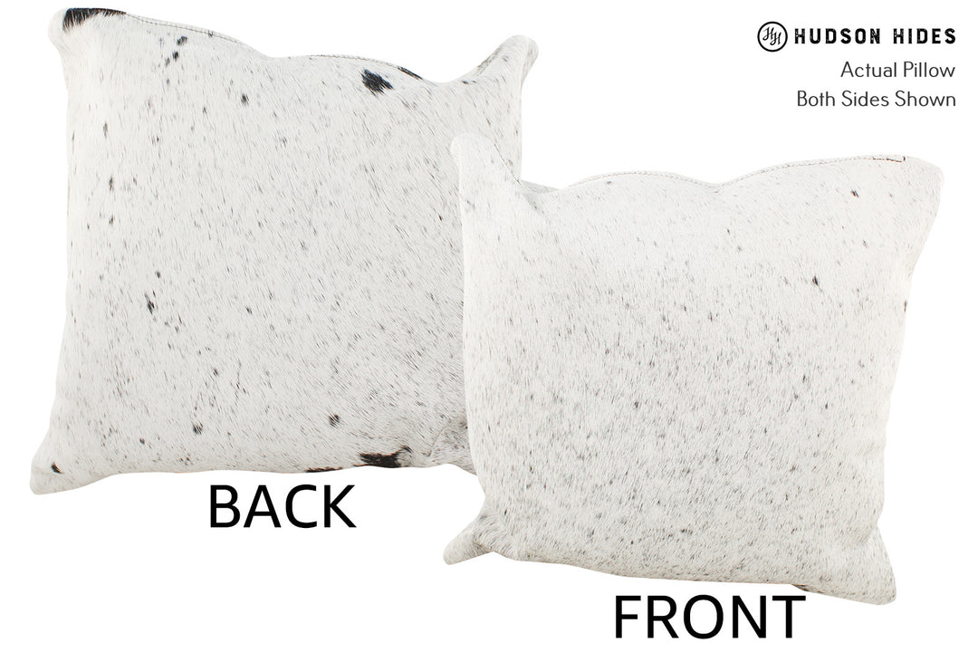 Salt and Pepper Black Pillow 16"x16"#34732 by Hudson Hides