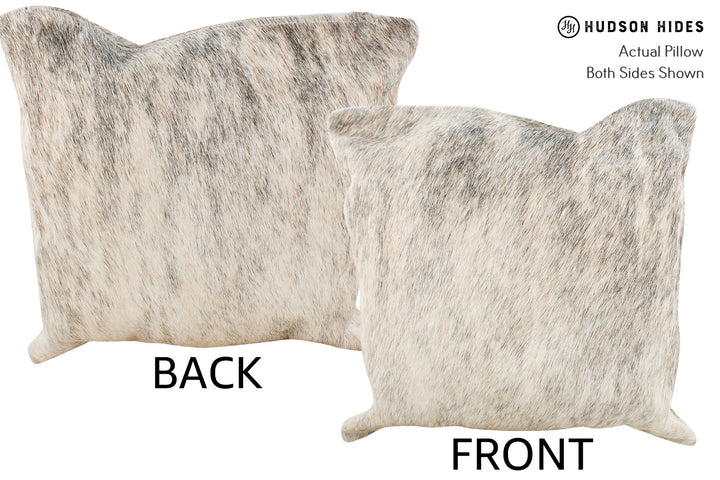Grey 16"x16" Brazilian Cowhide Pillow #35147 by Hudson Hides