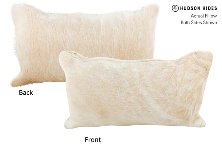 Beige 12"x22" Brazilian Cowhide Pillow #35151 by Hudson Hides