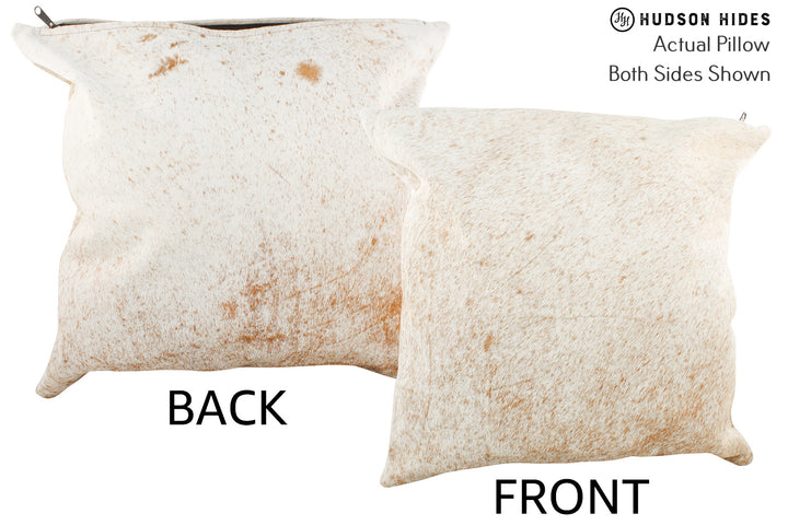 Salt and Pepper Brown 20"x20" Brazilian Cowhide Pillow #35957 by Hudson Hides