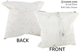 Salt and Pepper Black 20"x20" Brazilian Cowhide Pillow #36030 by Hudson Hides