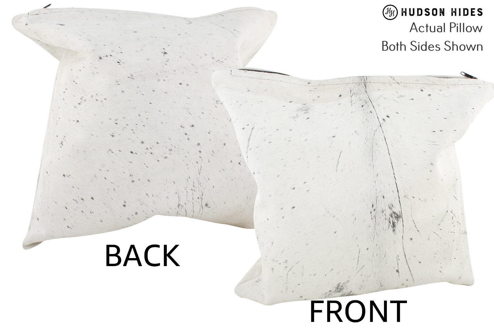 Salt and Pepper Black Cowhide Pillow #36030