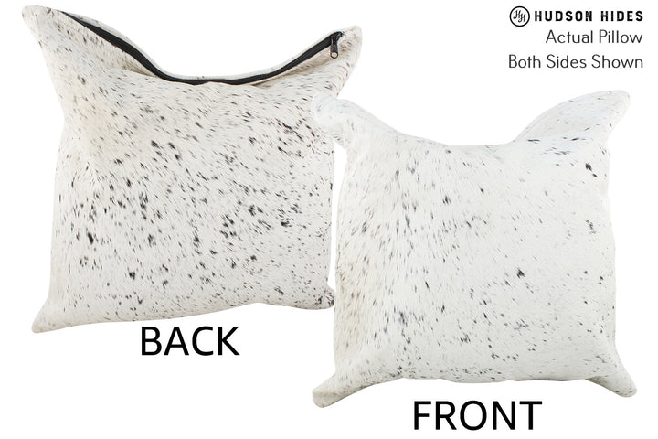 Salt and Pepper Black 20"x20" Brazilian Cowhide Pillow #36050 by Hudson Hides