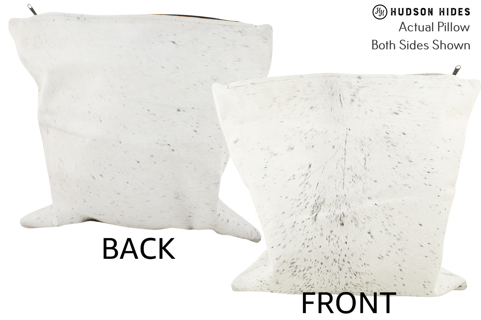 Salt and Pepper Black Cowhide Pillow #36081