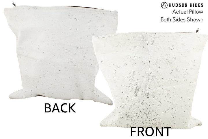 Salt and Pepper Black 20"x20" Brazilian Cowhide Pillow #36081 by Hudson Hides