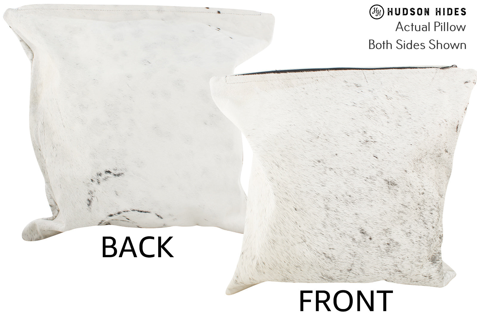 Salt and Pepper Black Cowhide Pillow #36090