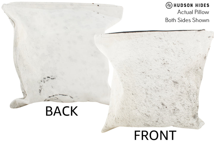 Salt and Pepper Black 20"x20" Brazilian Cowhide Pillow #36090 by Hudson Hides