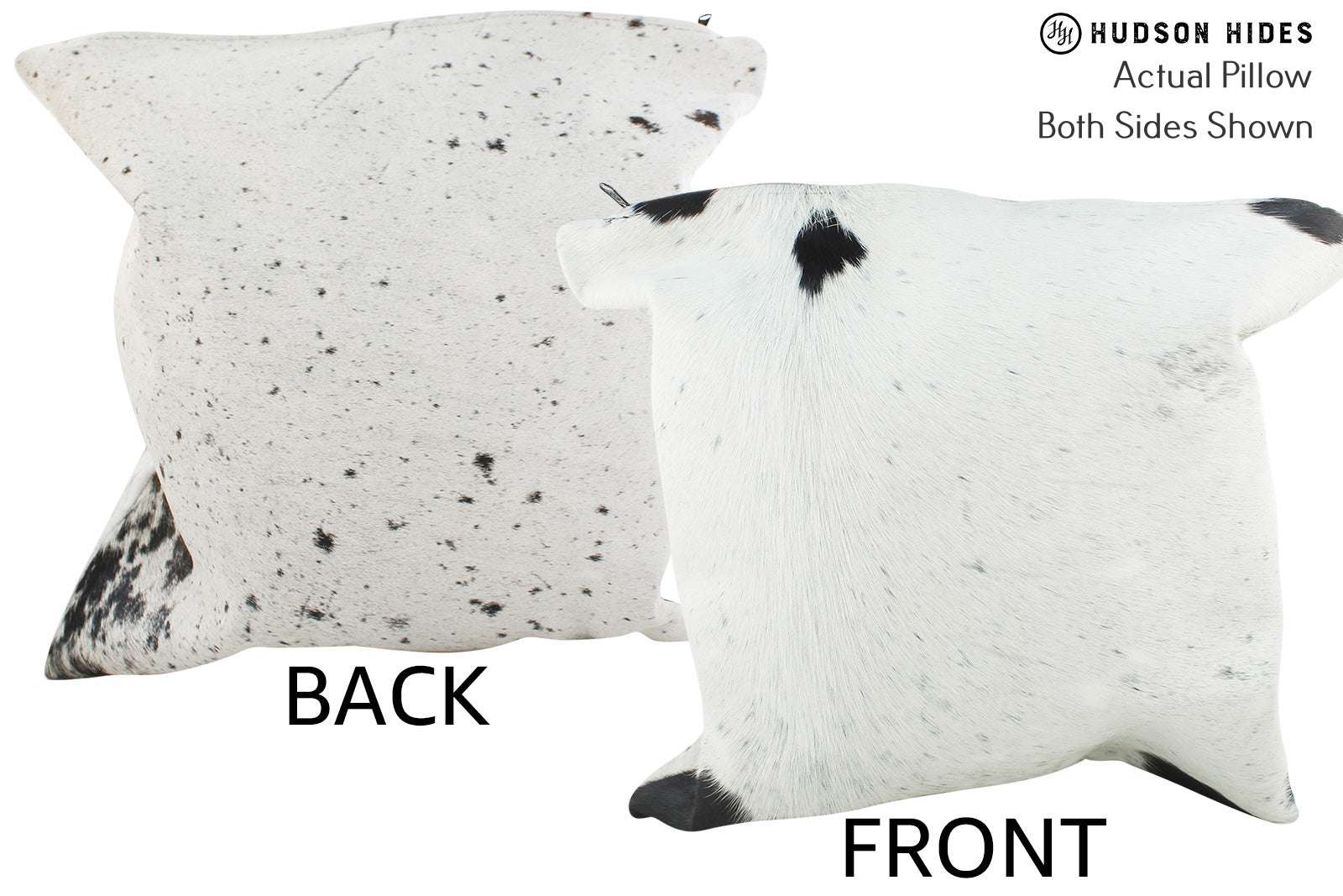Salt and Pepper Black Cowhide Pillow #36091