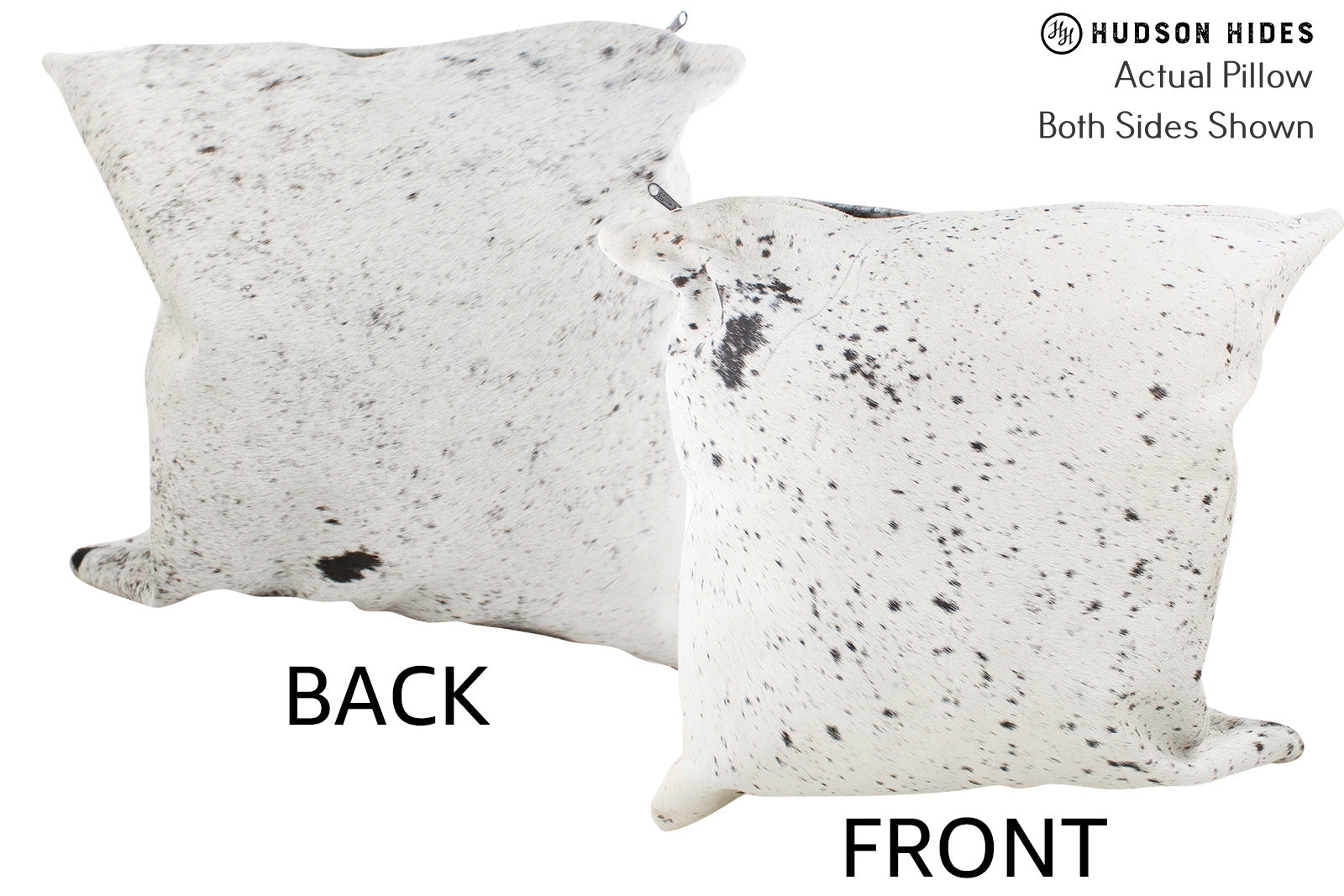 Salt and Pepper Black Cowhide Pillow #36113