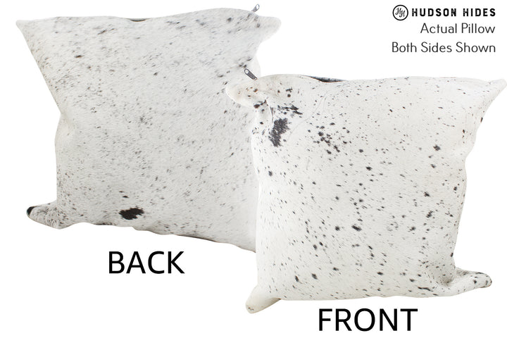 Salt and Pepper Black 20"x20" Brazilian Cowhide Pillow #36113 by Hudson Hides