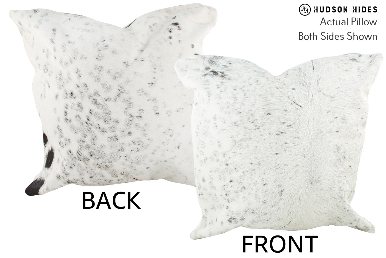 Salt and Pepper Black Cowhide Pillow #36129
