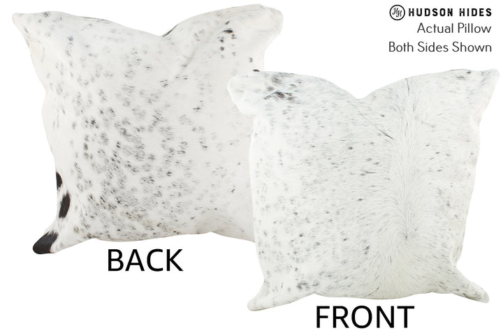 Salt and Pepper Black 20"x20" Brazilian Cowhide Pillow #36129 by Hudson Hides