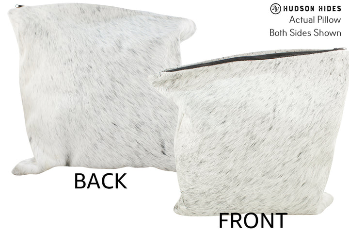 Salt and Pepper Black 20"x20" Brazilian Cowhide Pillow #36135 by Hudson Hides