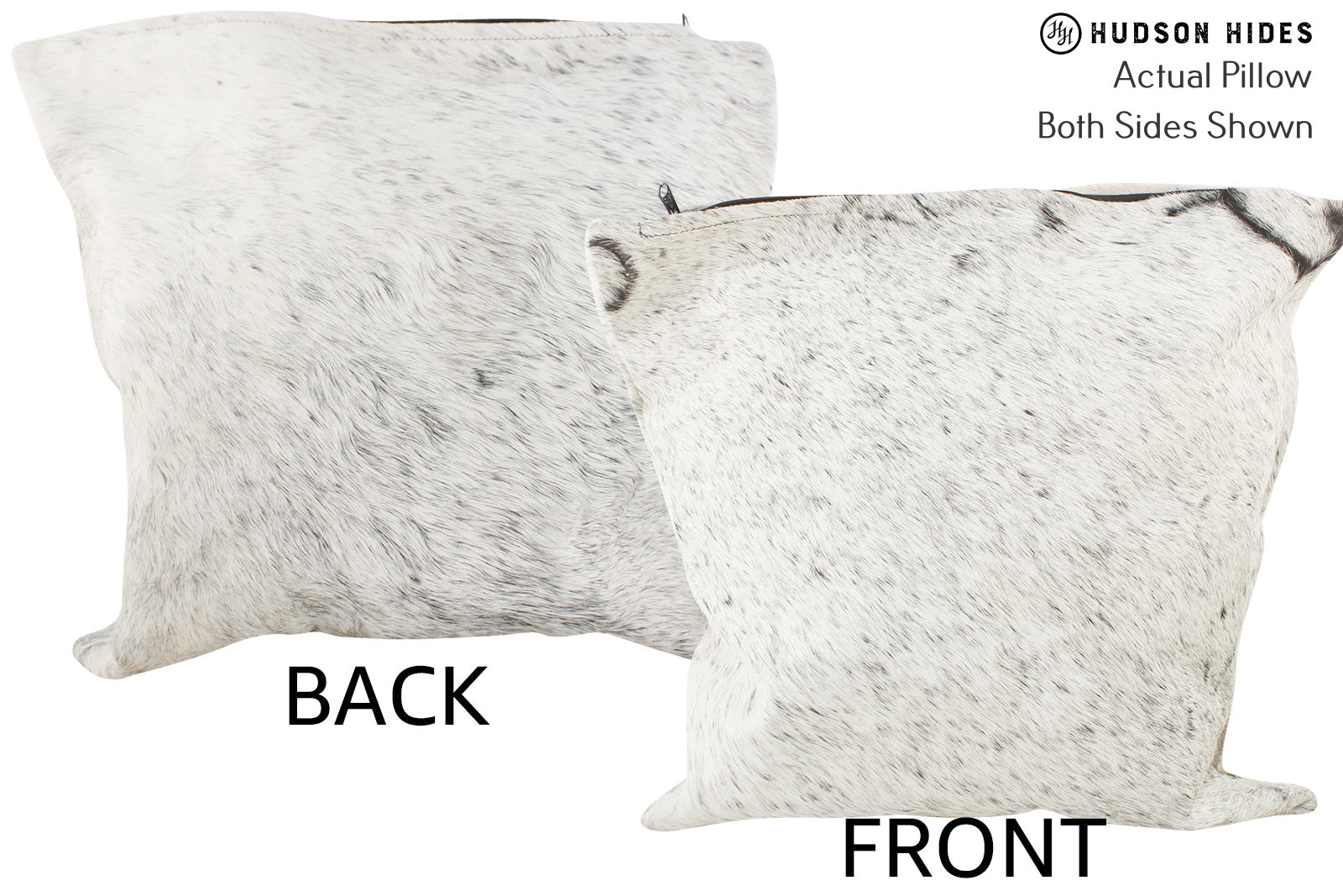 Salt and Pepper Black Cowhide Pillow #36137