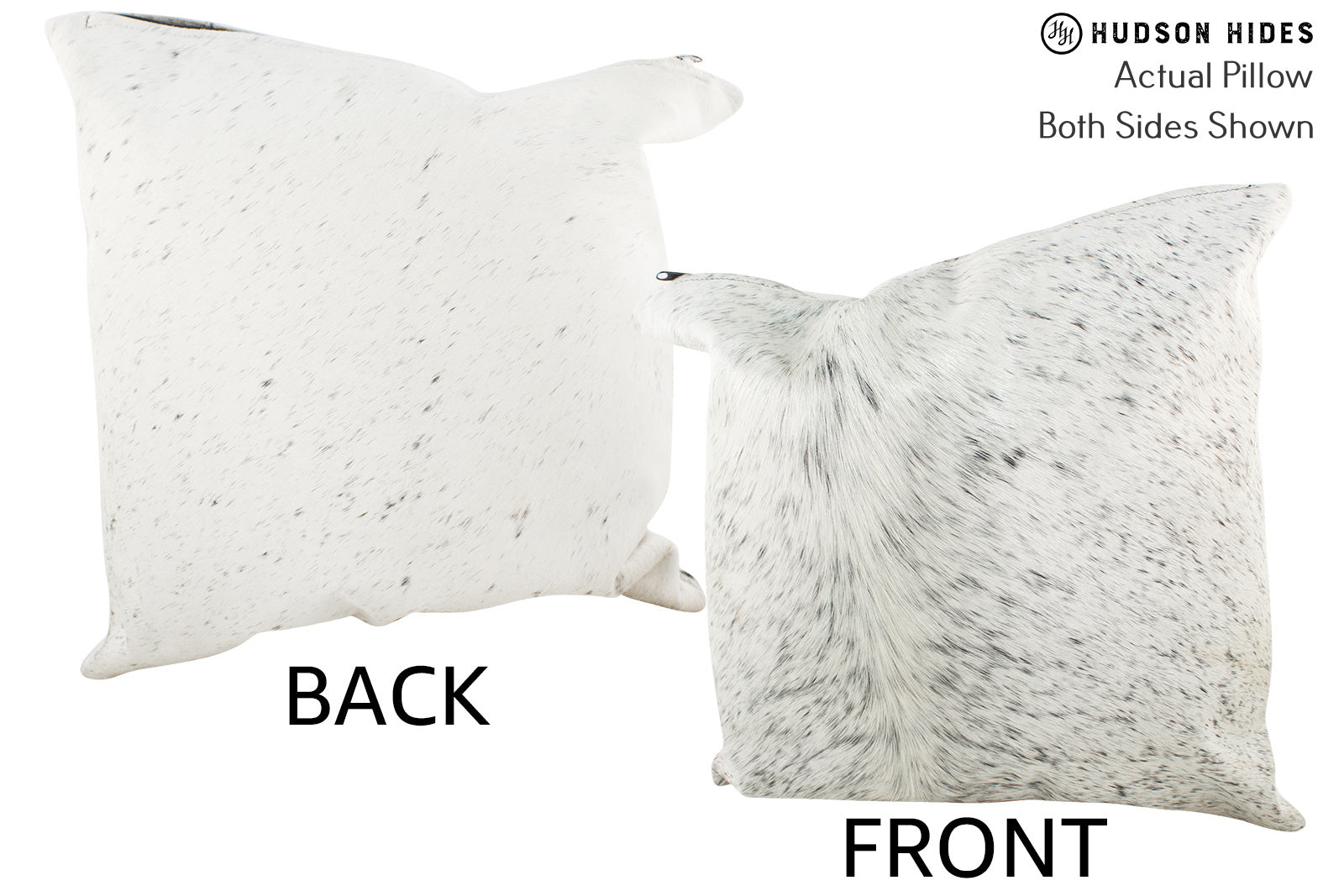 Salt and Pepper Black Cowhide Pillow #36154