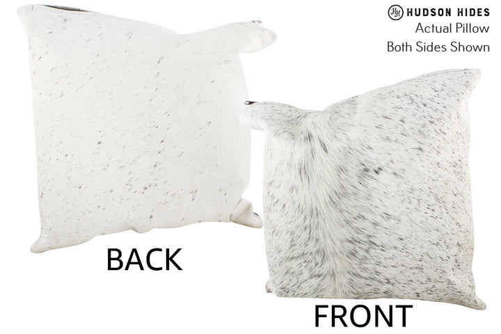 Salt and Pepper Black 20"x20" Brazilian Cowhide Pillow #36154 by Hudson Hides