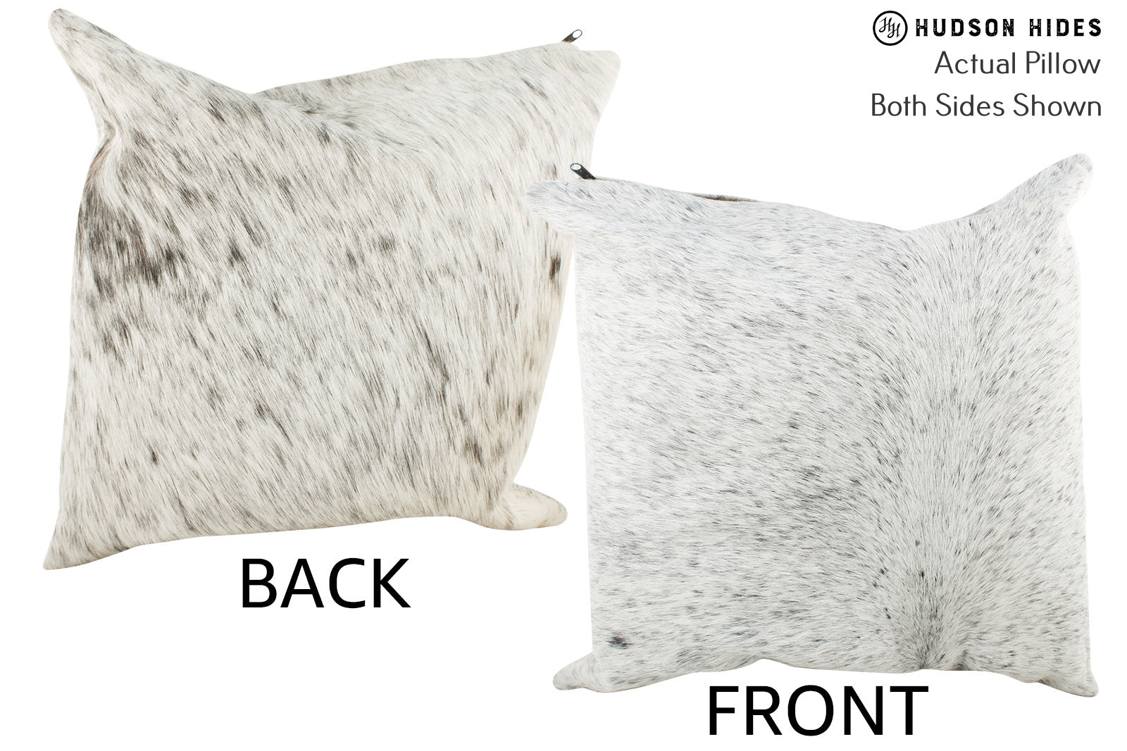Salt and Pepper Black Cowhide Pillow #36170