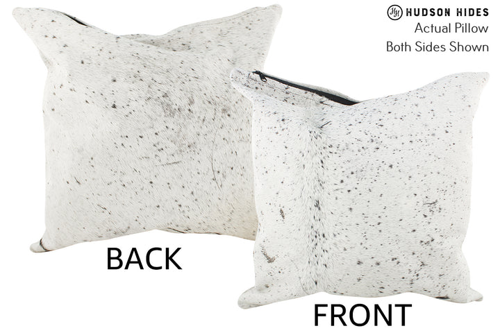 Salt and Pepper Black 20"x20" Brazilian Cowhide Pillow #36174 by Hudson Hides
