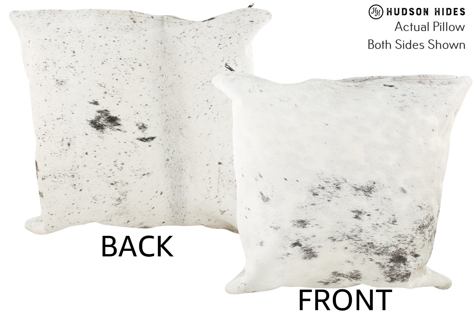 Salt and Pepper Black Cowhide Pillow #36178