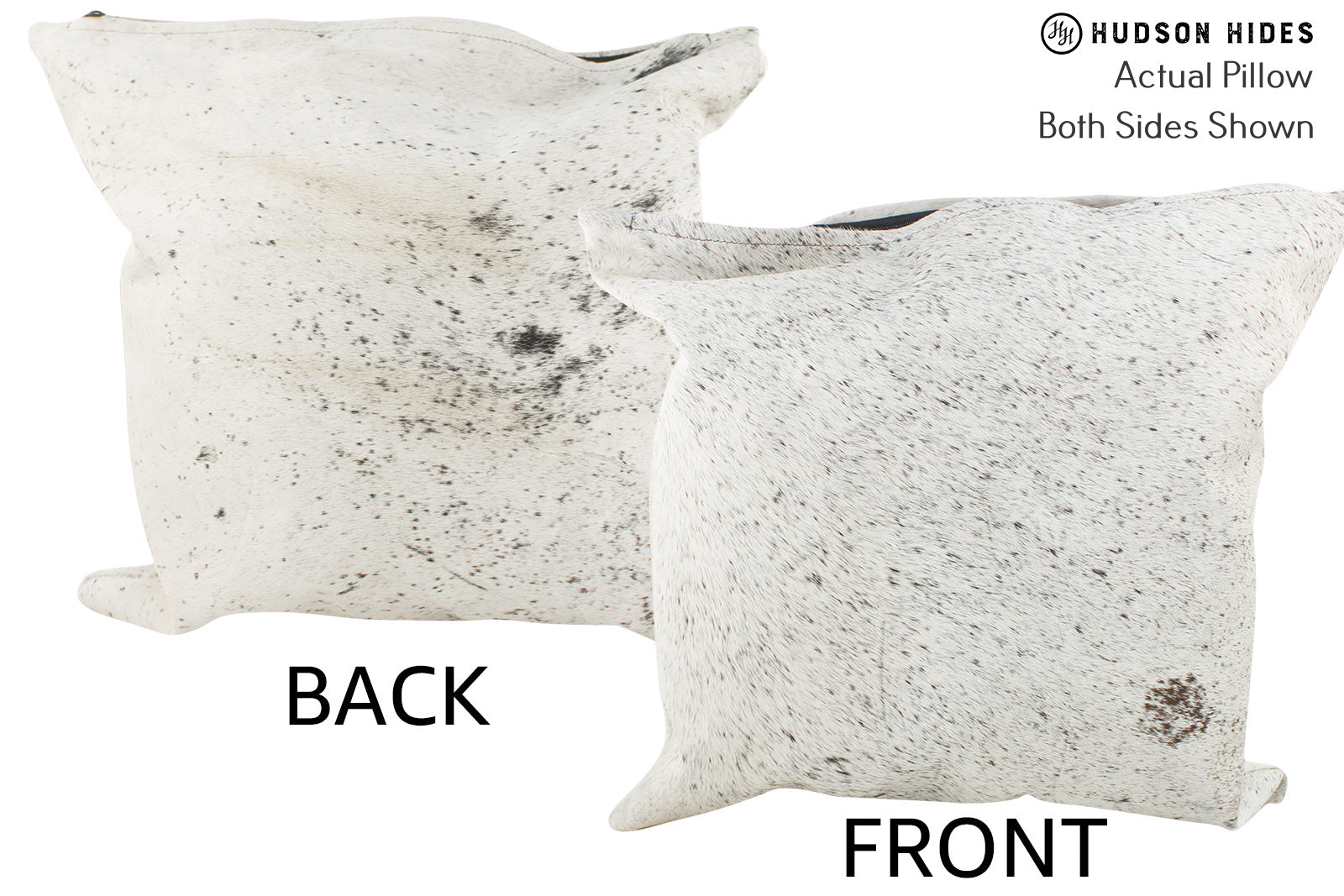 Salt and Pepper Black Cowhide Pillow #36193