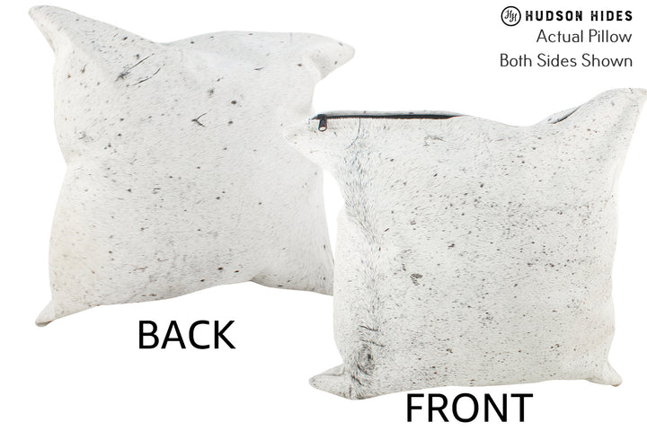 Salt and Pepper Black 20"x20" Brazilian Cowhide Pillow #36196 by Hudson Hides