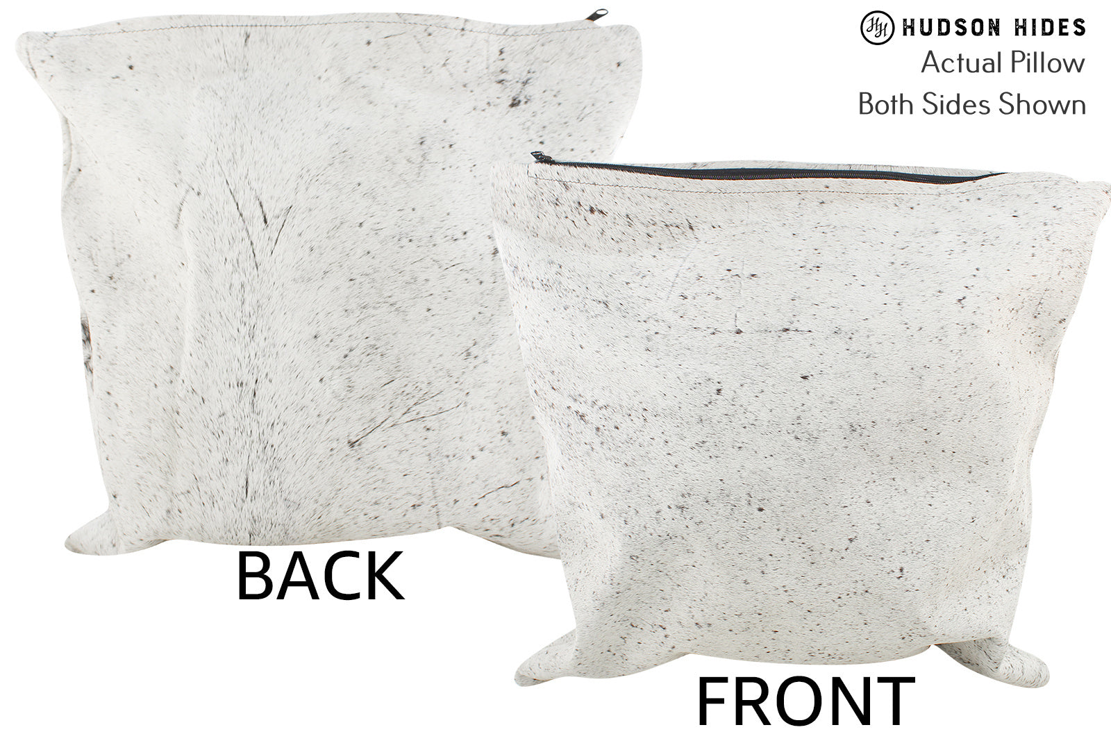 Salt and Pepper Black Cowhide Pillow #36232