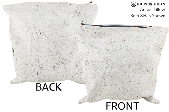 Salt and Pepper Black 20"x20" Brazilian Cowhide Pillow #36232 by Hudson Hides