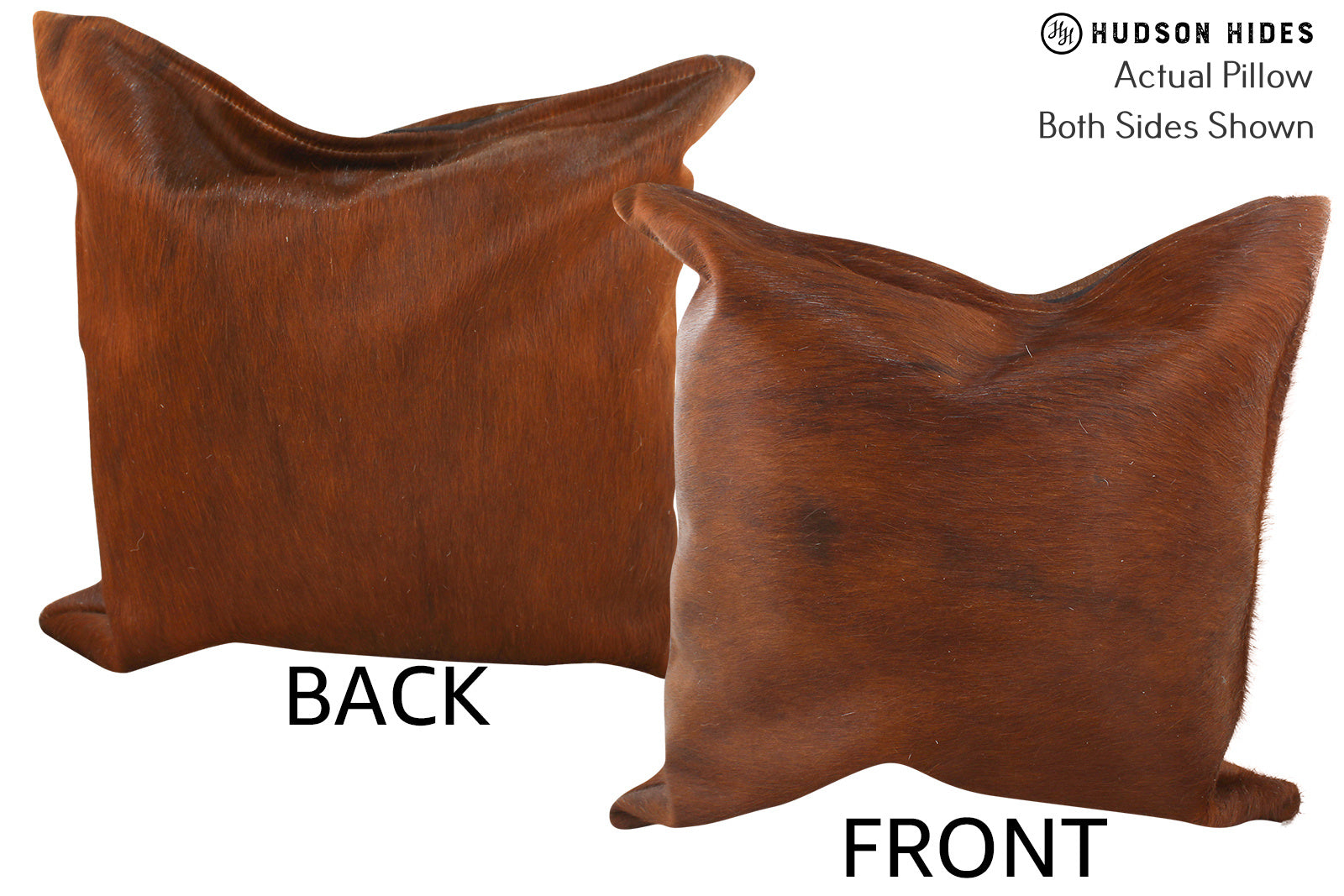 Solid Brown Cowhide Pillow #36365