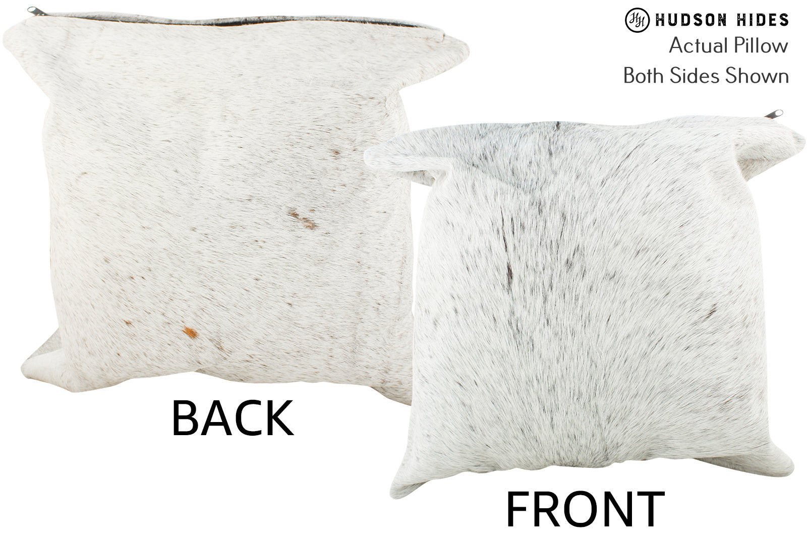 Salt and Pepper Black Cowhide Pillow #36432
